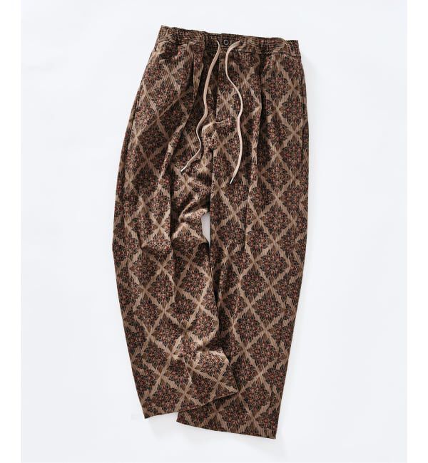 417 EDIFICE「PRINT CORDUROY EASY パンツ」|スラックス|