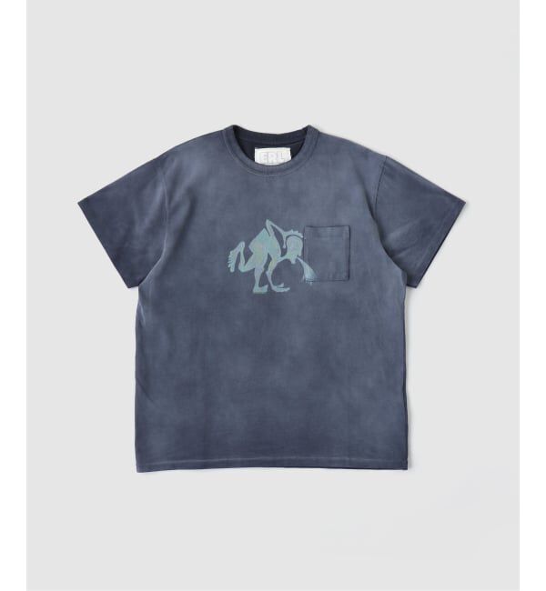 PULP「ERL / イーアールエル UNISEX PUKE T-SHIRT KNIT」|ニット・セーター|ブルー