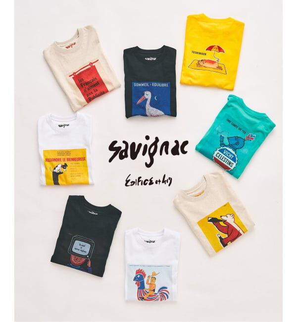 417 EDIFICE「SAVIGNAC&times;417 グラフィックTシャツ」|Tシャツ・カットソー|