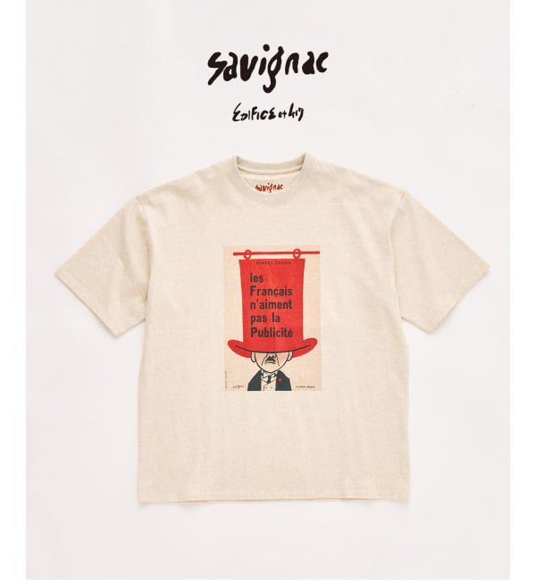 417 EDIFICE「SAVIGNAC&times;417 グラフィックTシャツ」|Tシャツ・カットソー|ナチュラル