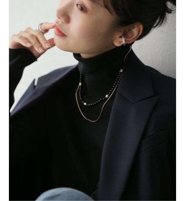 journal standard L'essage「【SAPIR BACHAR/サピア バシャール】GOLD ONYX TWIST NECKLACE：ネックレス」|ネックレス|