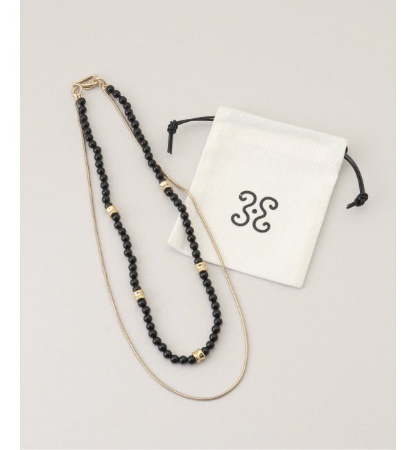 journal standard L'essage「【SAPIR BACHAR/サピア バシャール】GOLD ONYX TWIST NECKLACE：ネックレス」|ネックレス|