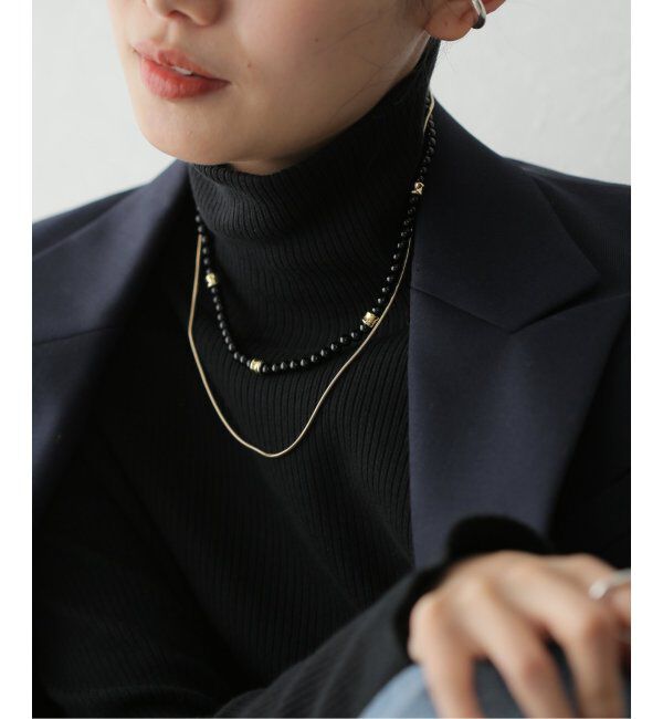 journal standard L'essage「【SAPIR BACHAR/サピア バシャール】GOLD ONYX TWIST NECKLACE：ネックレス」|ネックレス|