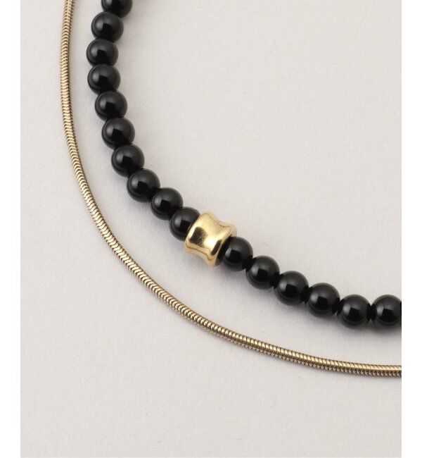 journal standard L'essage「【SAPIR BACHAR/サピア バシャール】GOLD ONYX TWIST NECKLACE：ネックレス」|ネックレス|
