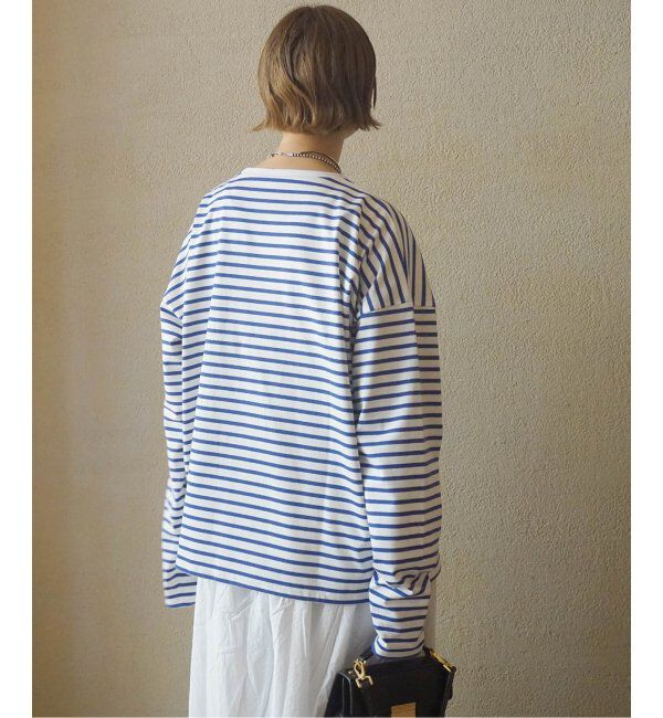 journal standard luxe「ラメボーダー クルーネックBigプルオーバー」|Tシャツ・カットソー|