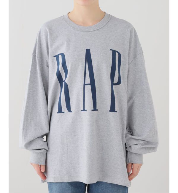 journal standard L'essage「【ISNESS MUSIC/イズネス ミュージック】 RAP LONG SLEEVE T-SHIRTS(IS」|Tシャツ・カットソー|グレーA