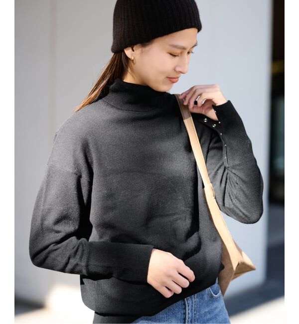 FRAMeWORK「≪追加≫ハトメ付き天竺タートルネック」|ニット・セーター|