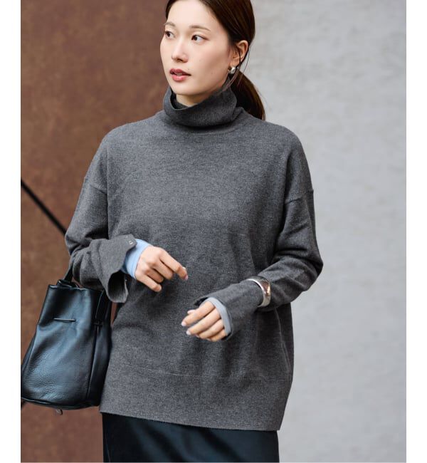 FRAMeWORK「≪追加≫ハトメ付き天竺タートルネック」|ニット・セーター|