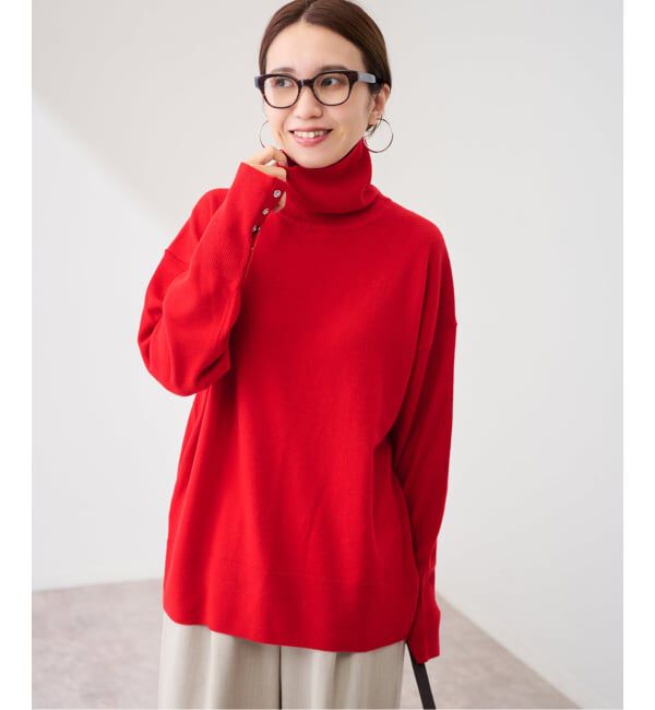 FRAMeWORK「≪追加≫ハトメ付き天竺タートルネック」|ニット・セーター|