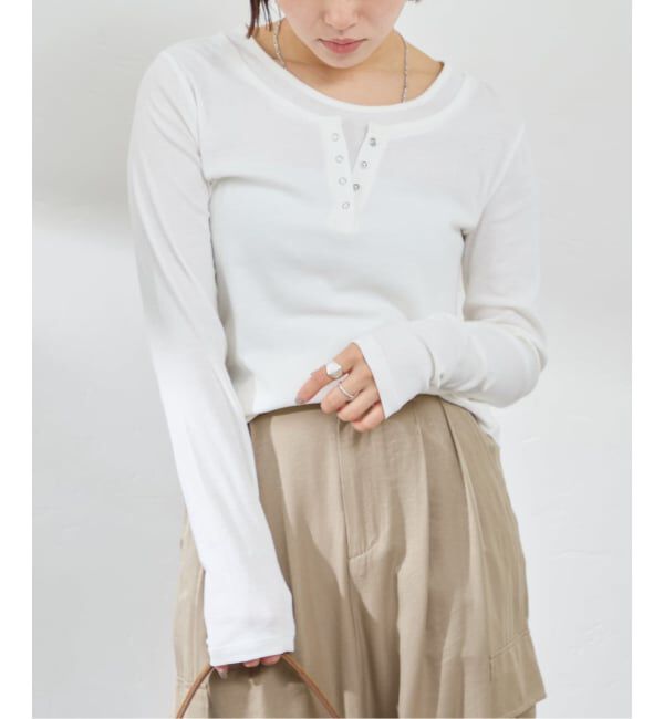 U by SPICK&SPAN「《予約》フェイクレイヤードガーゼフライストップス」|Tシャツ・カットソー|