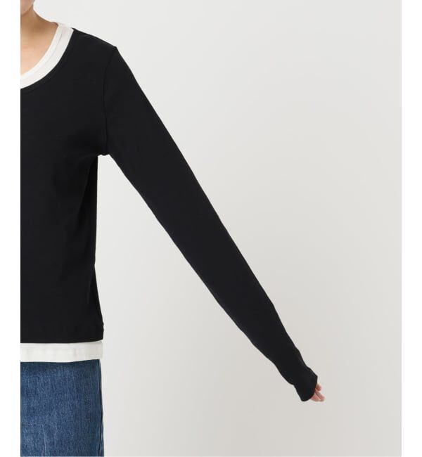 U by SPICK&SPAN「《予約》フェイクレイヤードガーゼフライストップス」|Tシャツ・カットソー|