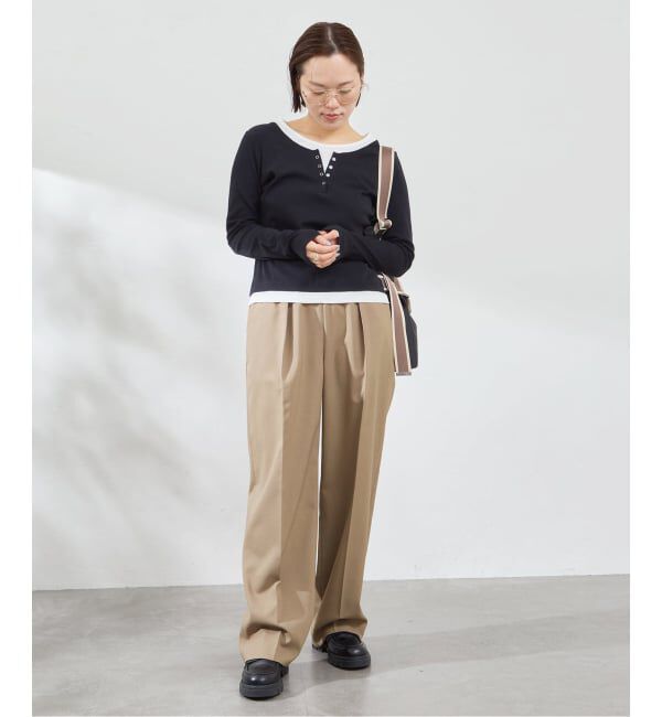 U by SPICK&SPAN「《予約》フェイクレイヤードガーゼフライストップス」|Tシャツ・カットソー|