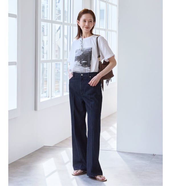 U by SPICK&SPAN「《予約》ハイライズストレートデニム」|デニム|