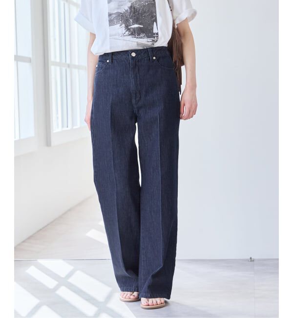 U by SPICK&SPAN「《予約》ハイライズストレートデニム」|デニム|