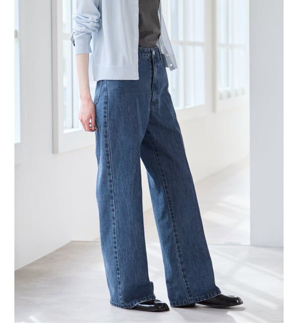 U by SPICK&SPAN「《予約》ハイライズストレートデニム」|デニム|