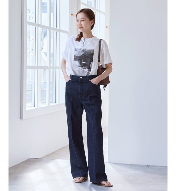 U by SPICK&SPAN「《予約》ハイライズストレートデニム」|デニム|