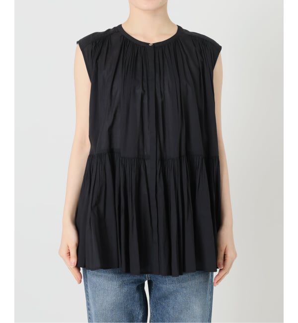 Spick and Span「《予約》HYU ギャザーフレンチブラウス」|シャツ・ブラウス|