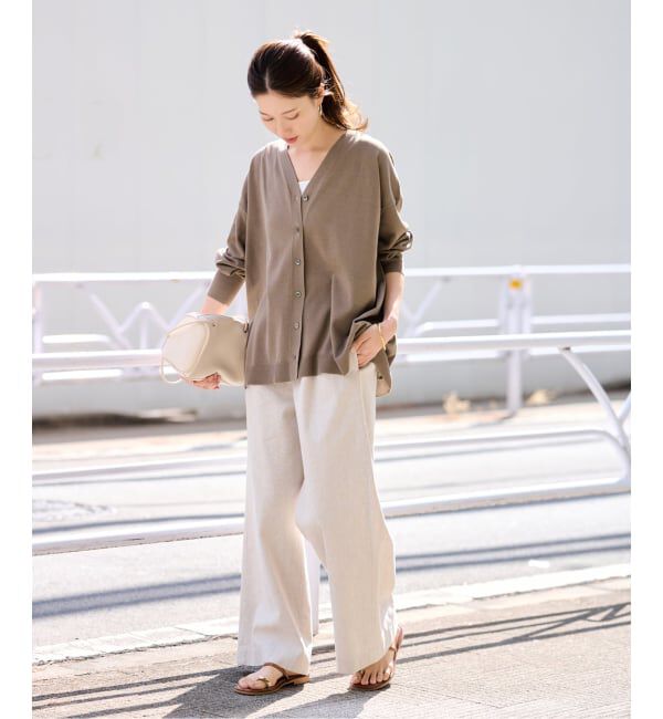 FRAMeWORK「≪一部カラーWEB限定 / 追加予約≫CO/AceワイドVネックカーディガン」|カーディガン|