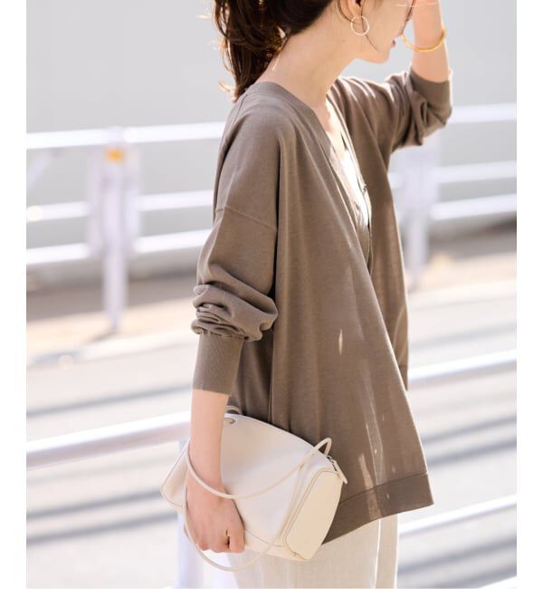 FRAMeWORK「≪一部カラーWEB限定 / 追加予約≫CO/AceワイドVネックカーディガン」|カーディガン|