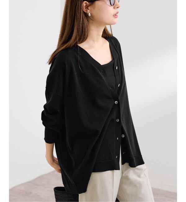 FRAMeWORK「≪一部カラーWEB限定 / 追加予約≫CO/AceワイドVネックカーディガン」|カーディガン|