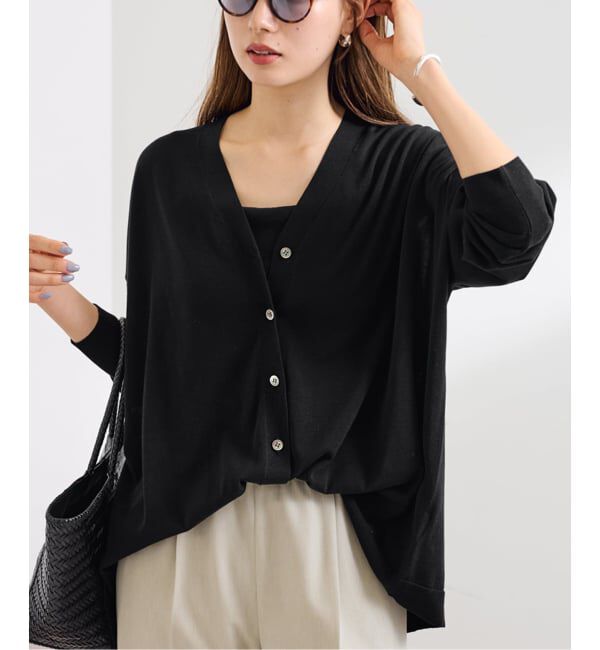 FRAMeWORK「≪一部カラーWEB限定 / 追加予約≫CO/AceワイドVネックカーディガン」|カーディガン|