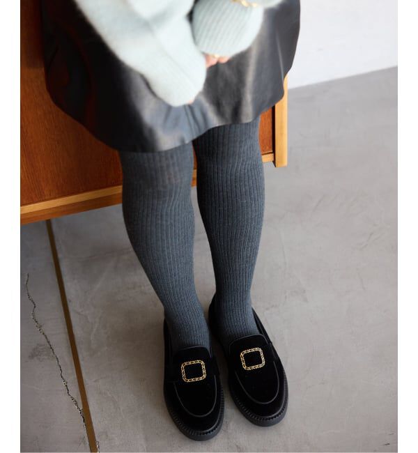  「アツゾコチェーンバックルローファー」|ローファー|ブラック C