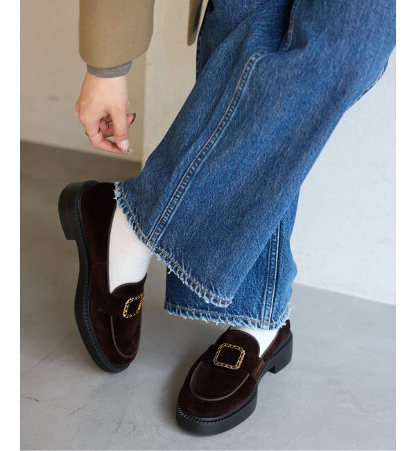  「アツゾコチェーンバックルローファー」|ローファー|ブラウン