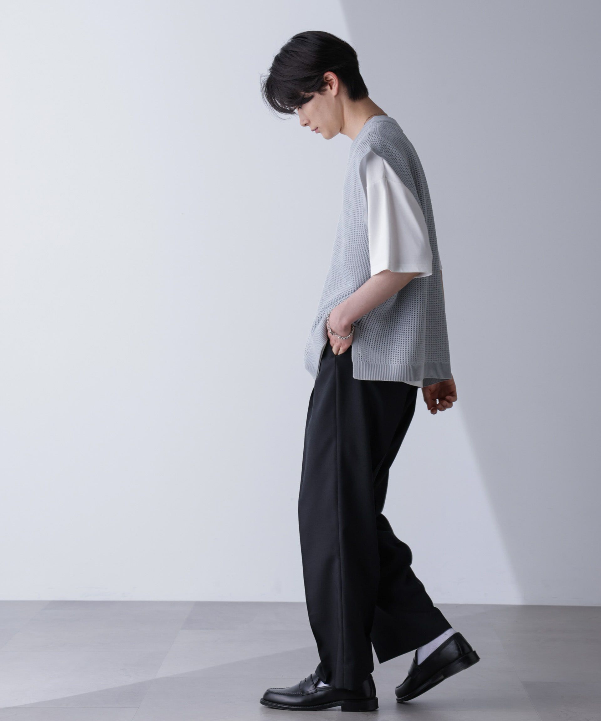 nano･universe「ルーズシルエット ニットベスト」|ニット・セーター|