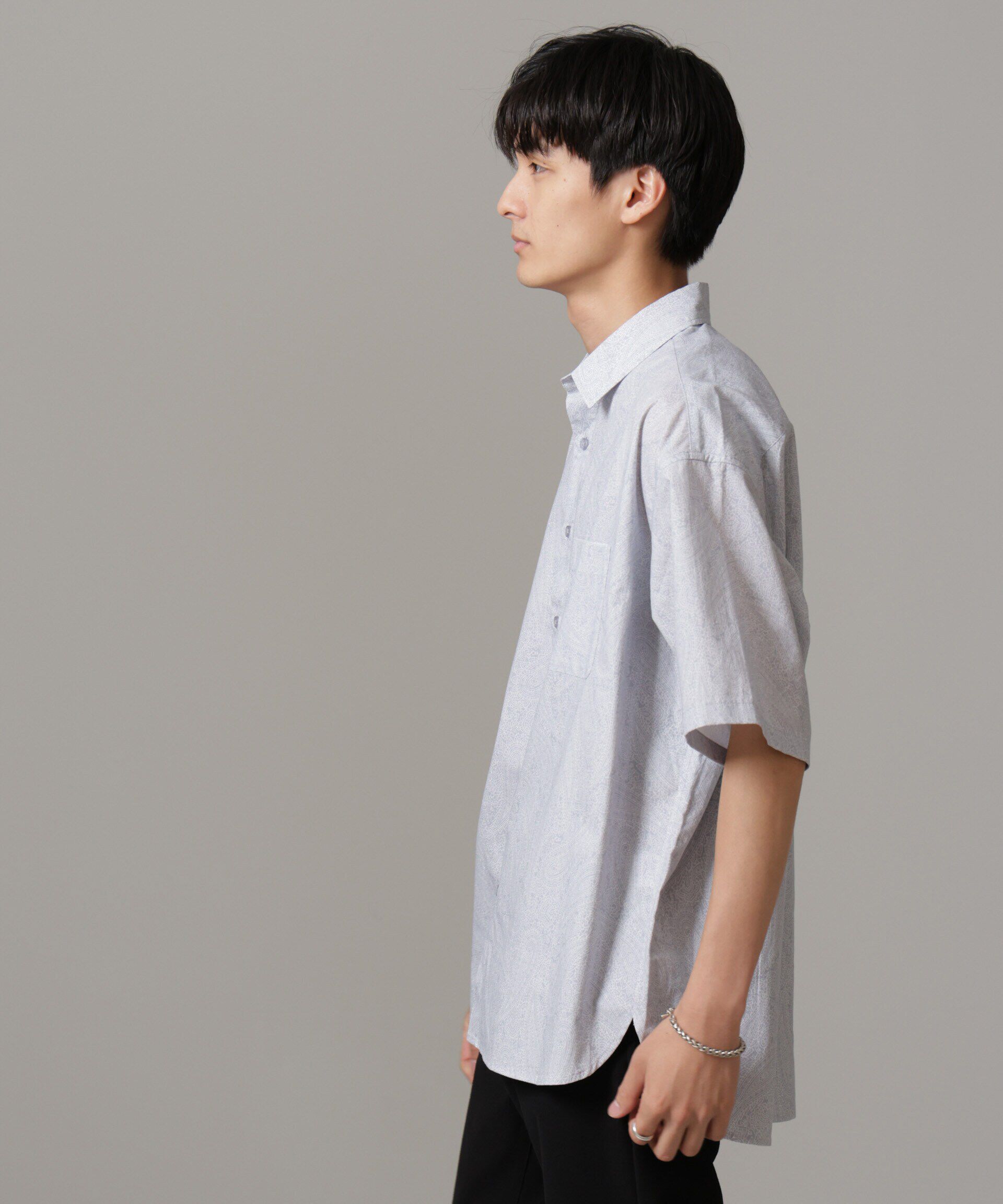 nano･universe「ペイズリーリラックスシャツ 半袖」|シャツ・ブラウス|