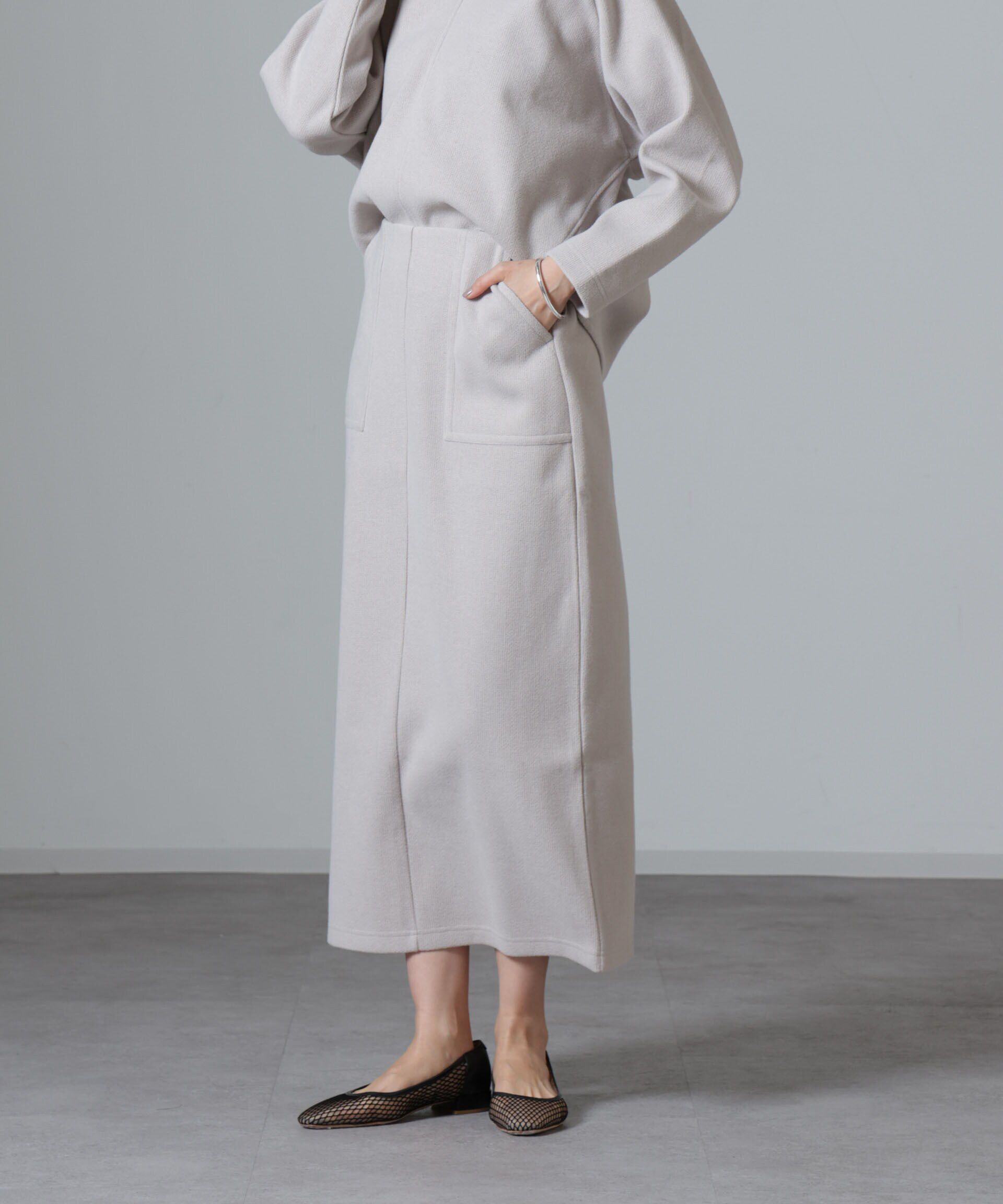 nano･universe「ウールライクニードルパンチスカート(セットアップ可)」|スカート|