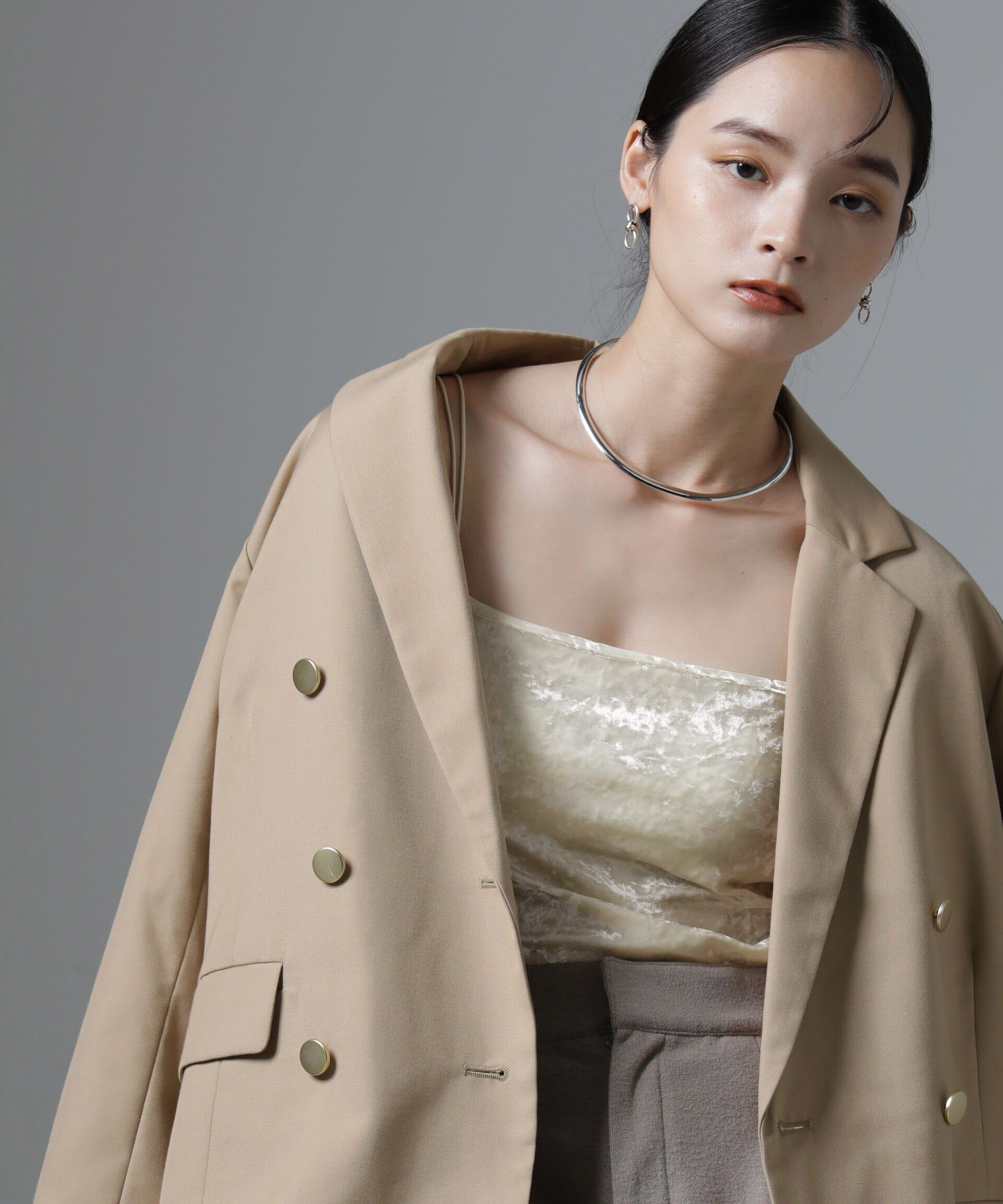 nano･universe「カップ付きベロアキャミソール」|Tシャツ・カットソー|アイボリー7