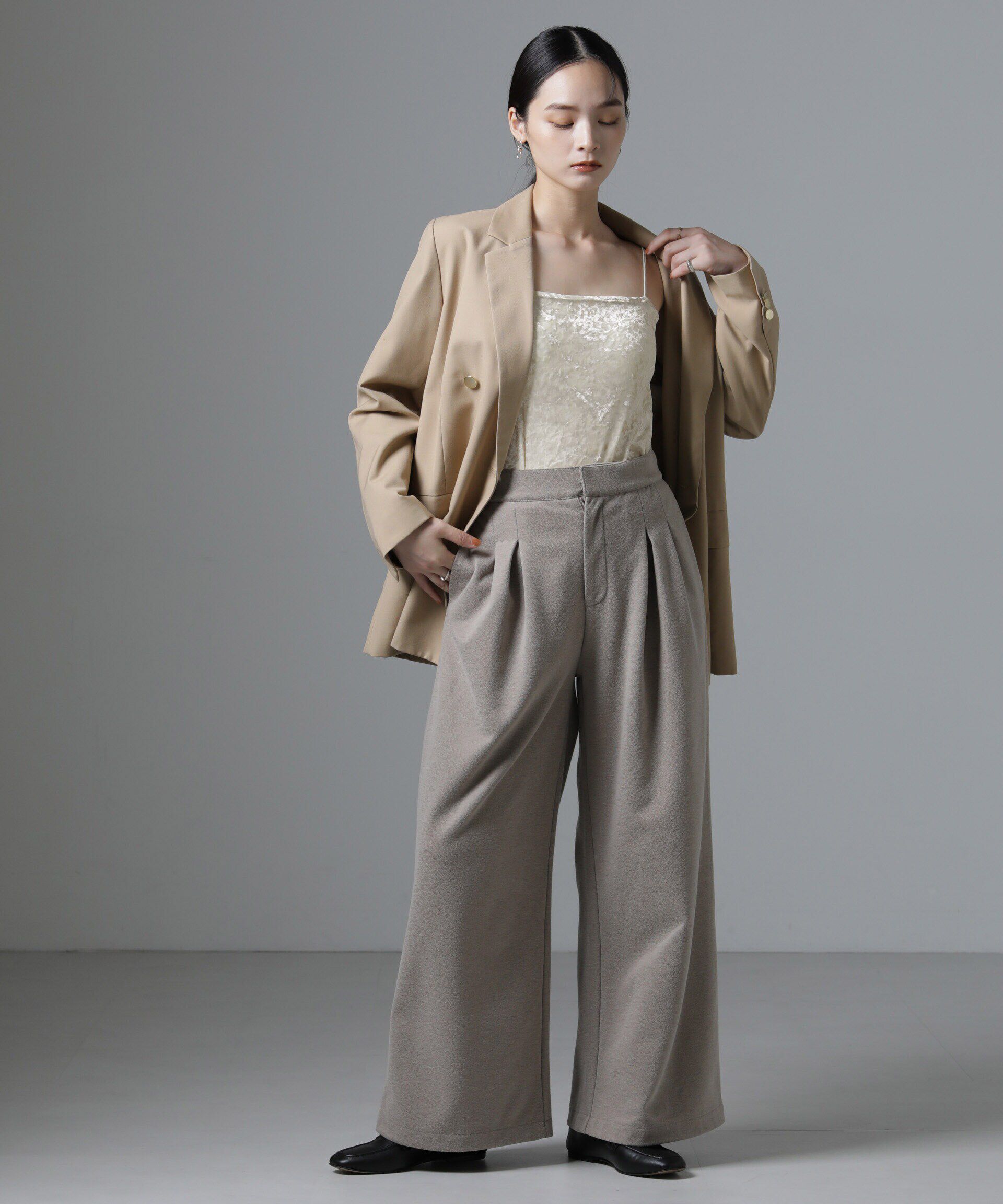 nano･universe「カップ付きベロアキャミソール」|Tシャツ・カットソー|