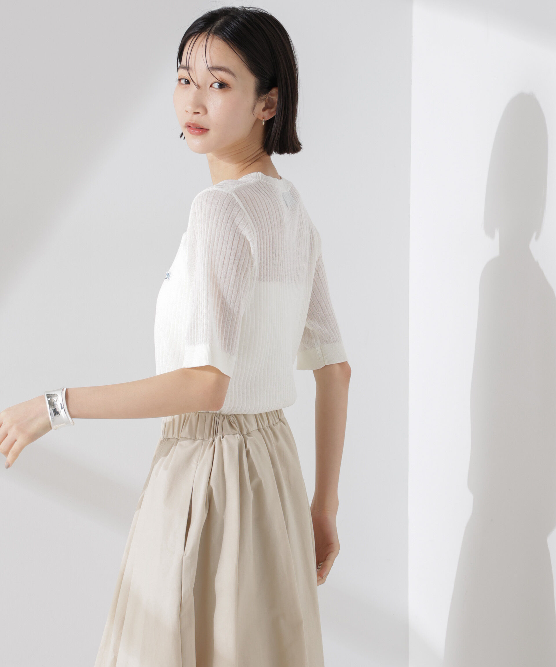 nano･universe「PENNEYS別注TheFOXシアーリブニットトップス」|ニット・セーター|