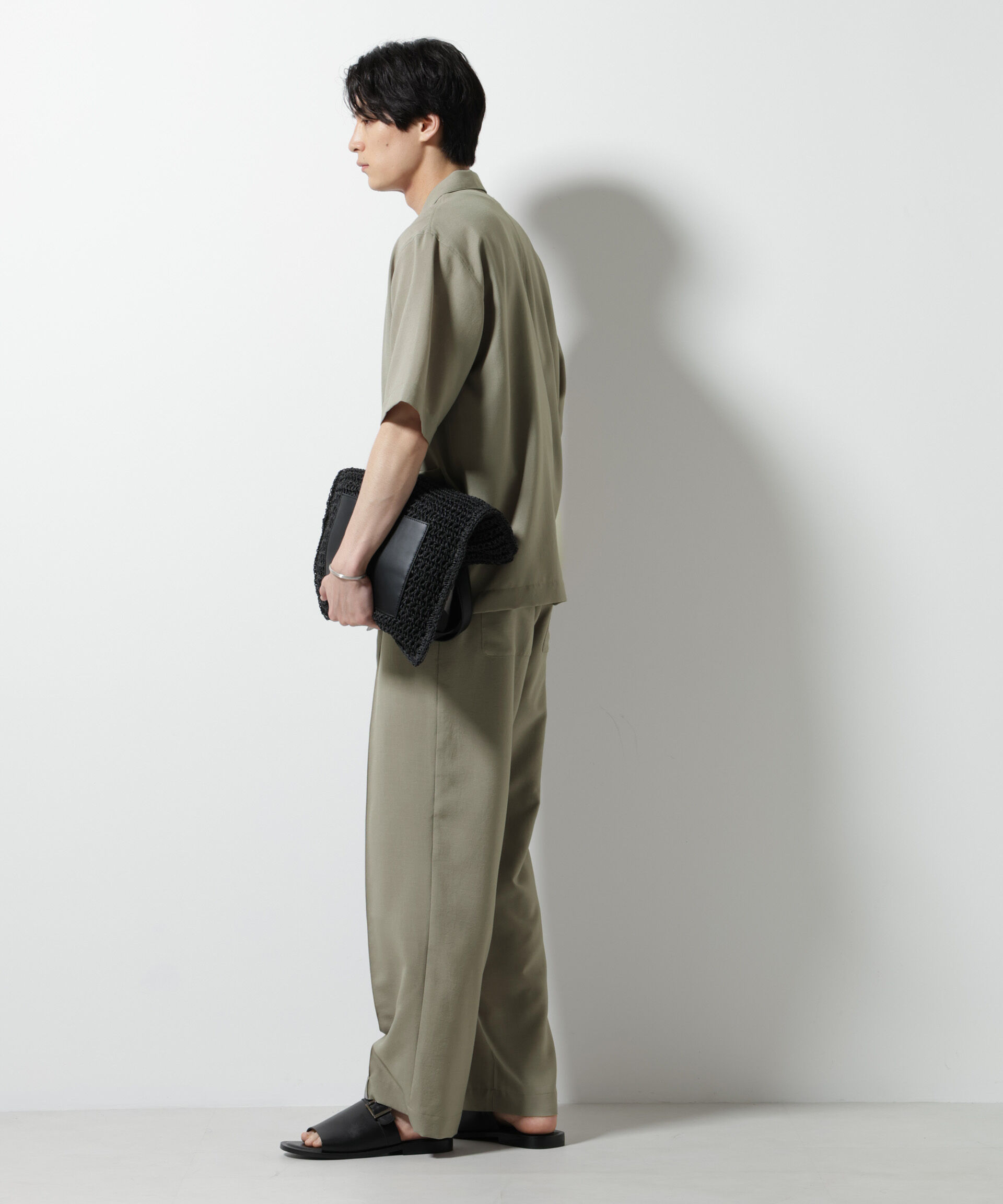 nano･universe「メランジドライシャツジャケット 半袖（セットアップ可）」|シャツ・ブラウス|