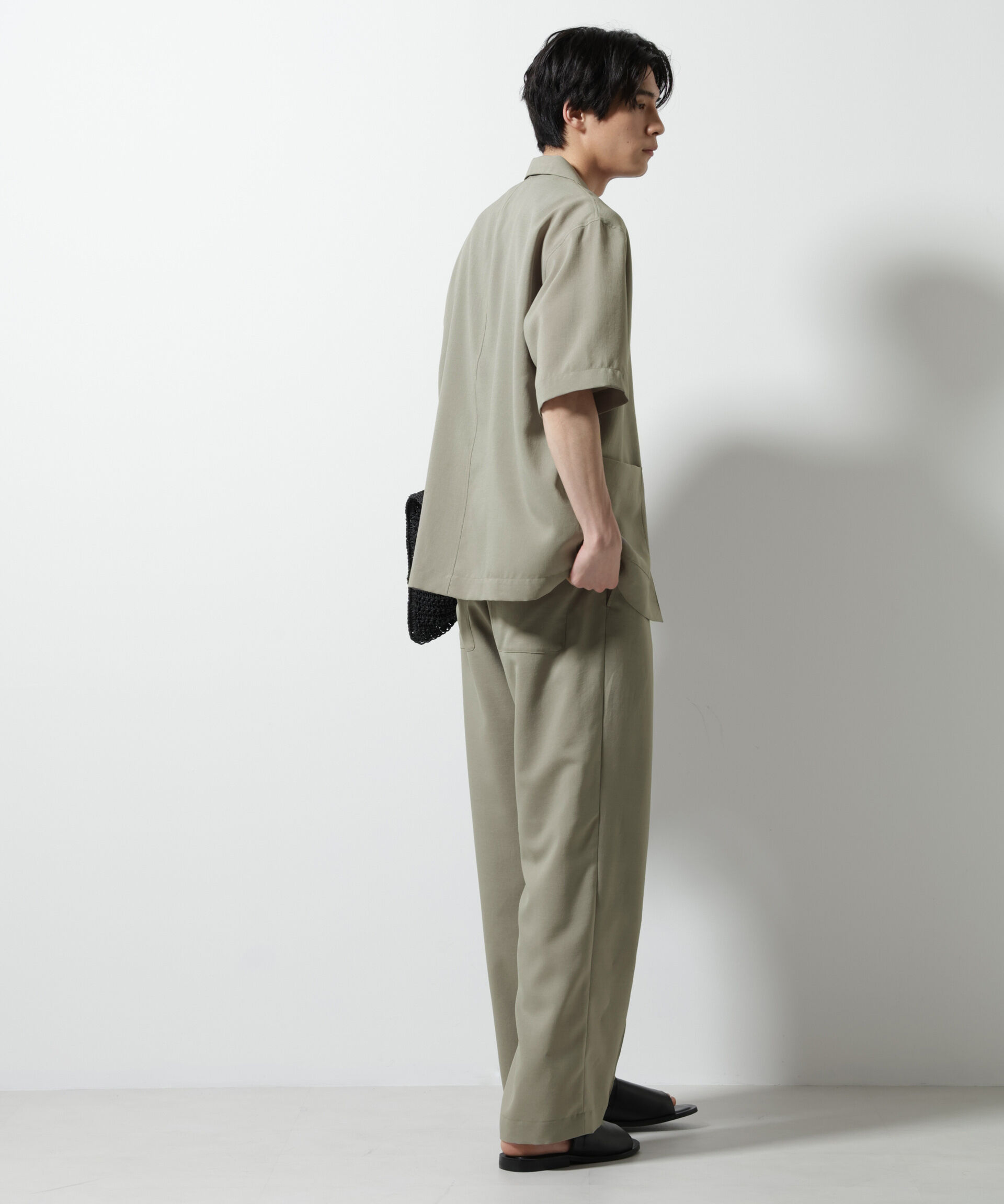 nano･universe「メランジドライシャツジャケット 半袖（セットアップ可）」|シャツ・ブラウス|