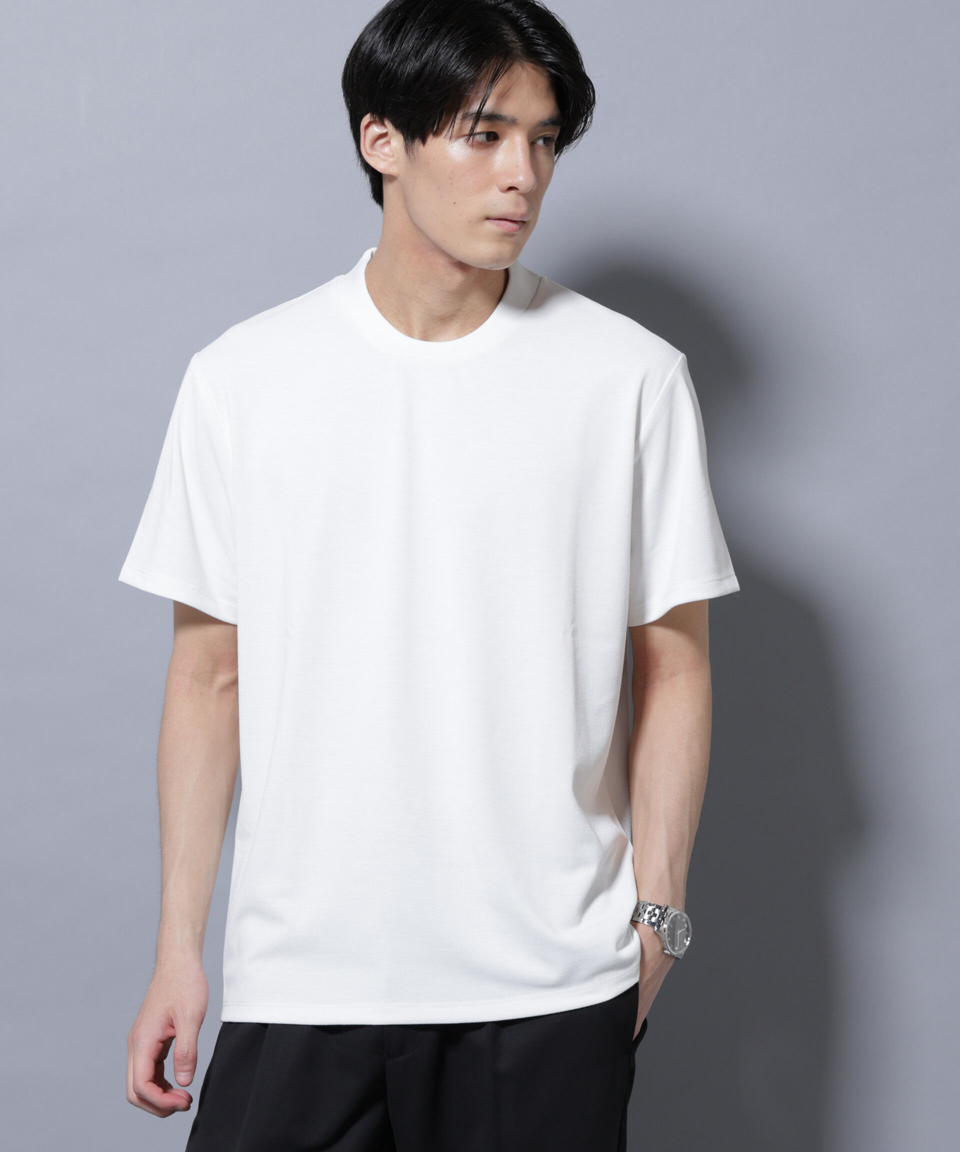 nano･universe「「N Tshirts」 AERO FREEZE 鹿の子ジャケT 半袖」|Tシャツ・カットソー|