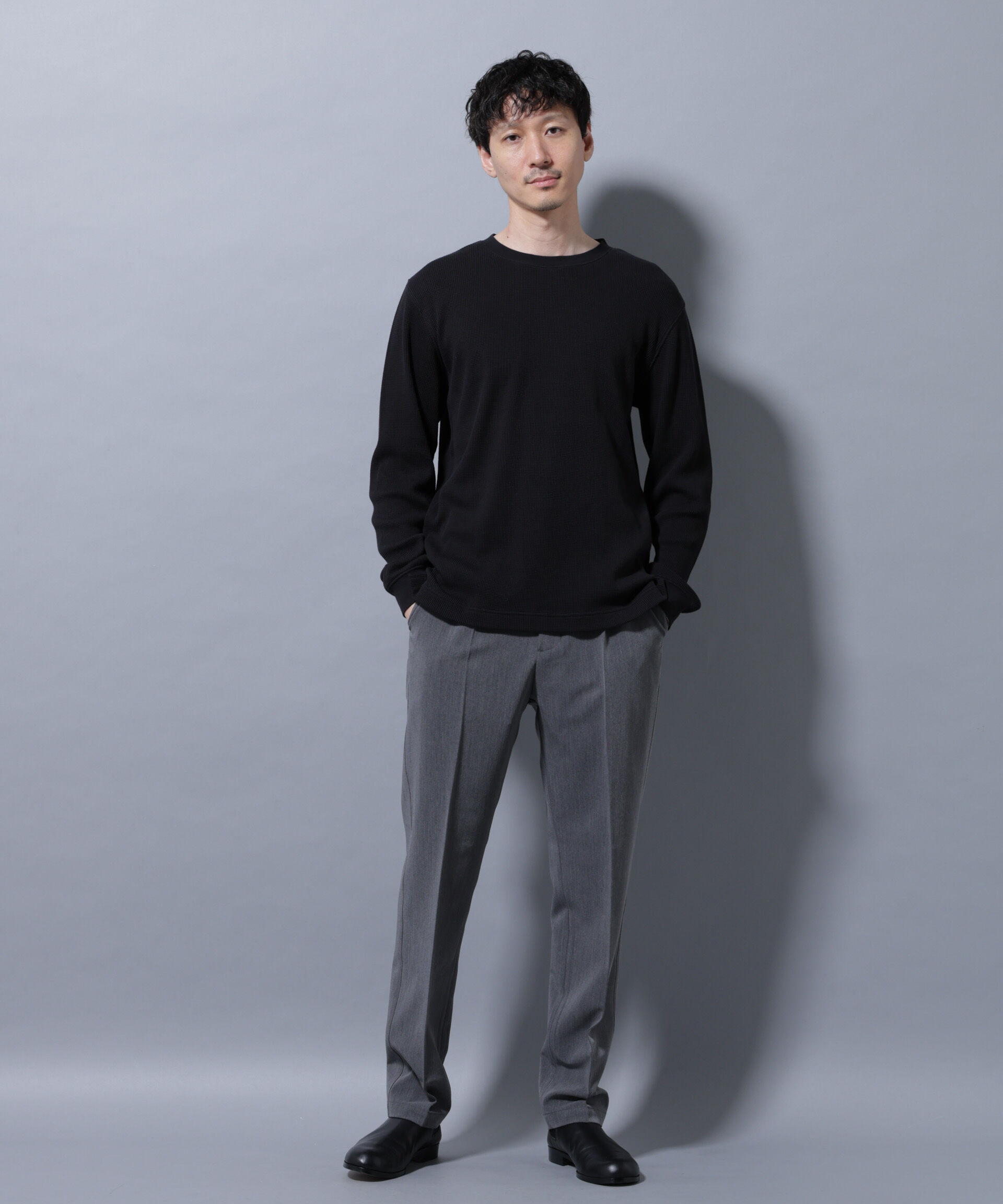 nano･universe「アンチスメルワッフルTシャツ 長袖」|Tシャツ・カットソー|