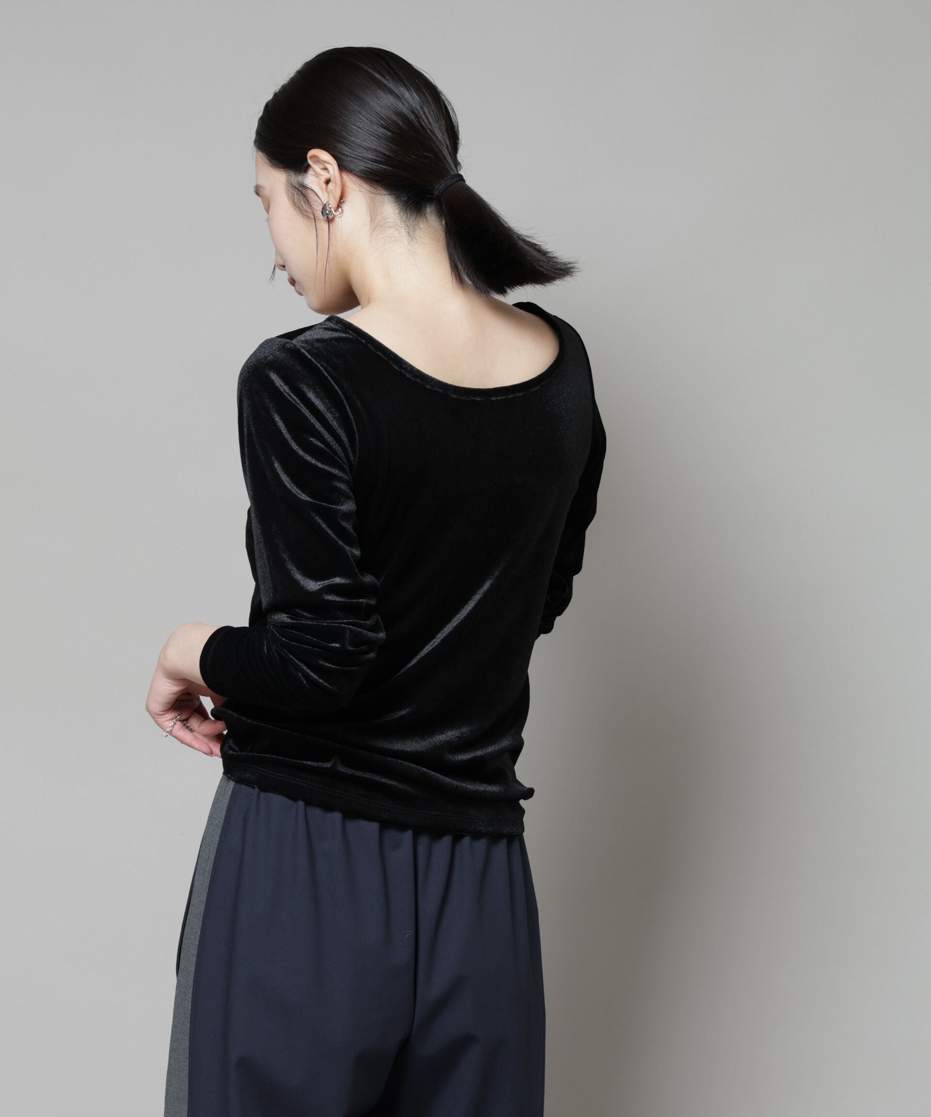 nano･universe「前後2wayベロアカットトップス(セットアップ可)」|Tシャツ・カットソー|