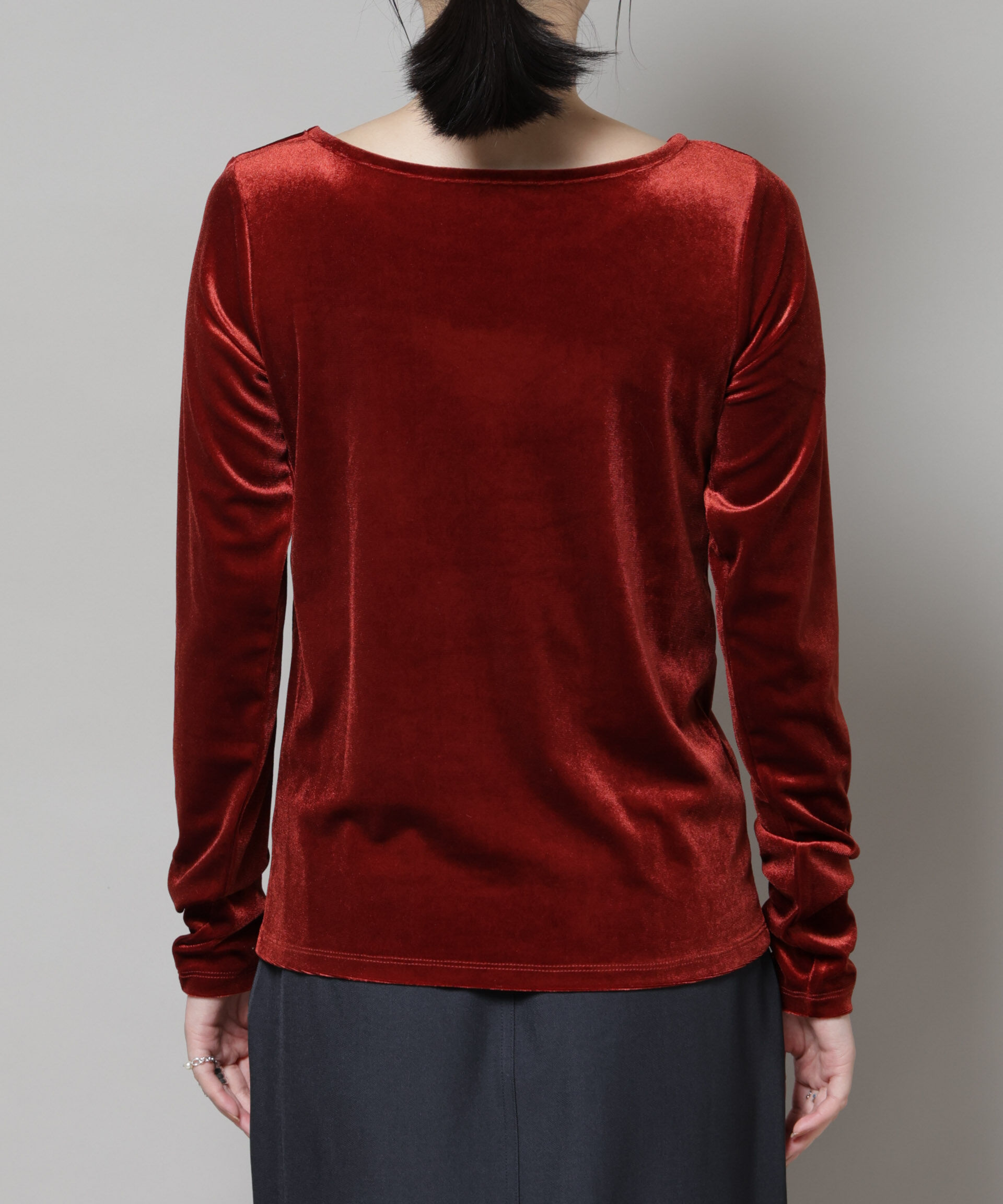 nano･universe「前後2wayベロアカットトップス(セットアップ可)」|Tシャツ・カットソー|