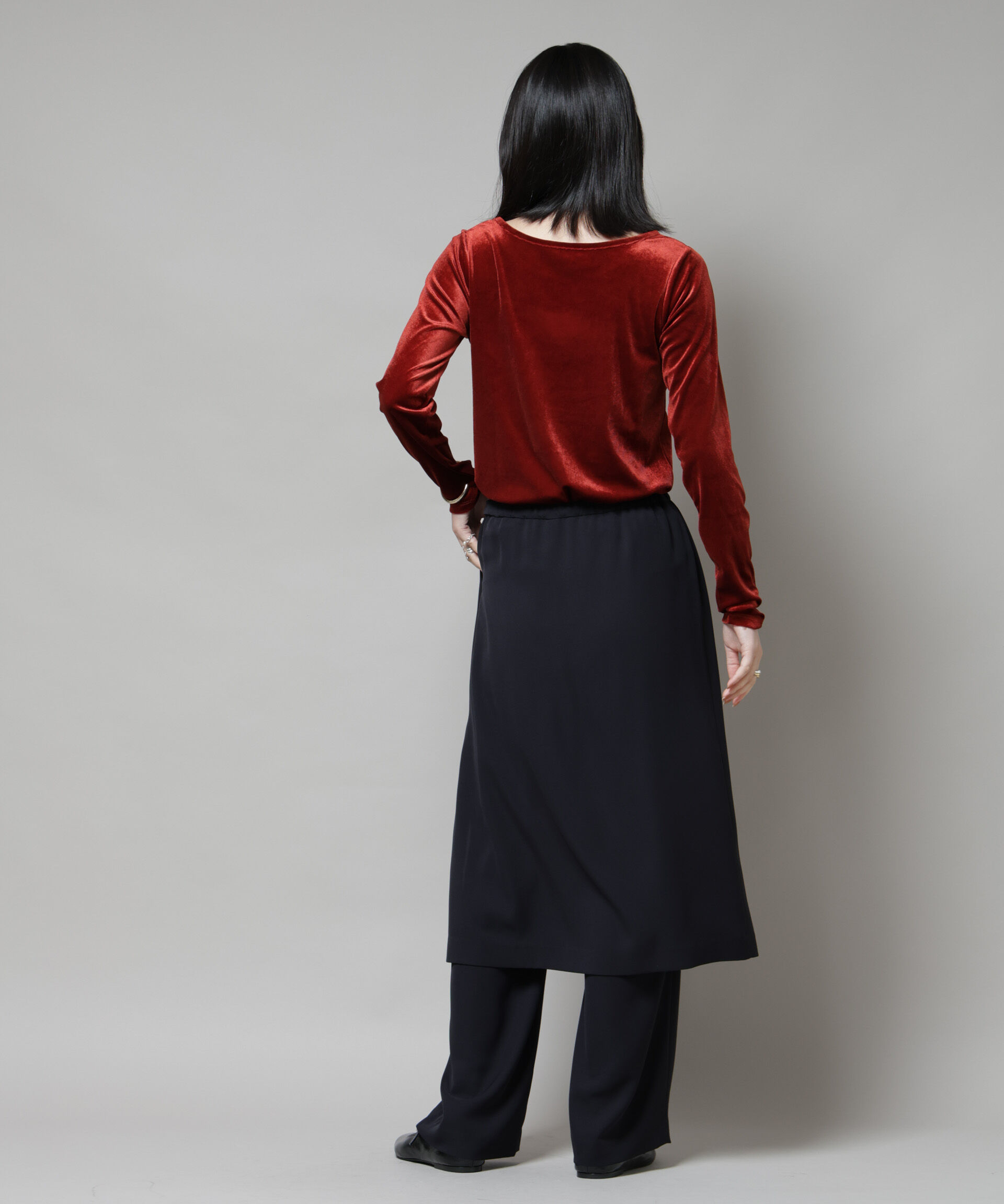 nano･universe「前後2wayベロアカットトップス(セットアップ可)」|Tシャツ・カットソー|