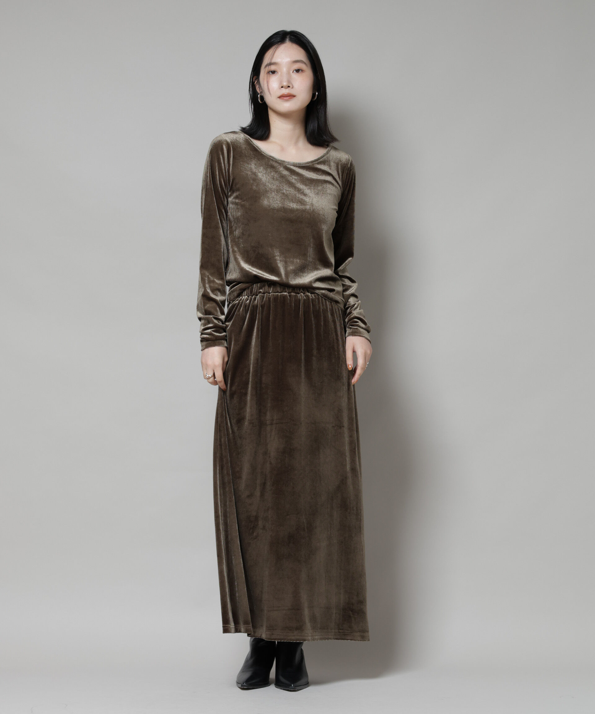 nano･universe「前後2wayベロアカットトップス(セットアップ可)」|Tシャツ・カットソー|