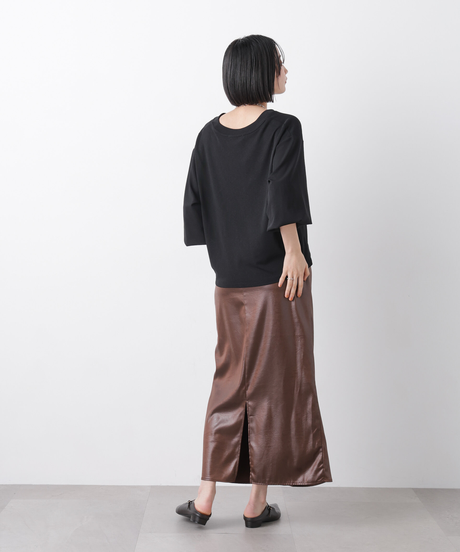 nano･universe「シアーカットVネックカーディガン」|Tシャツ・カットソー|