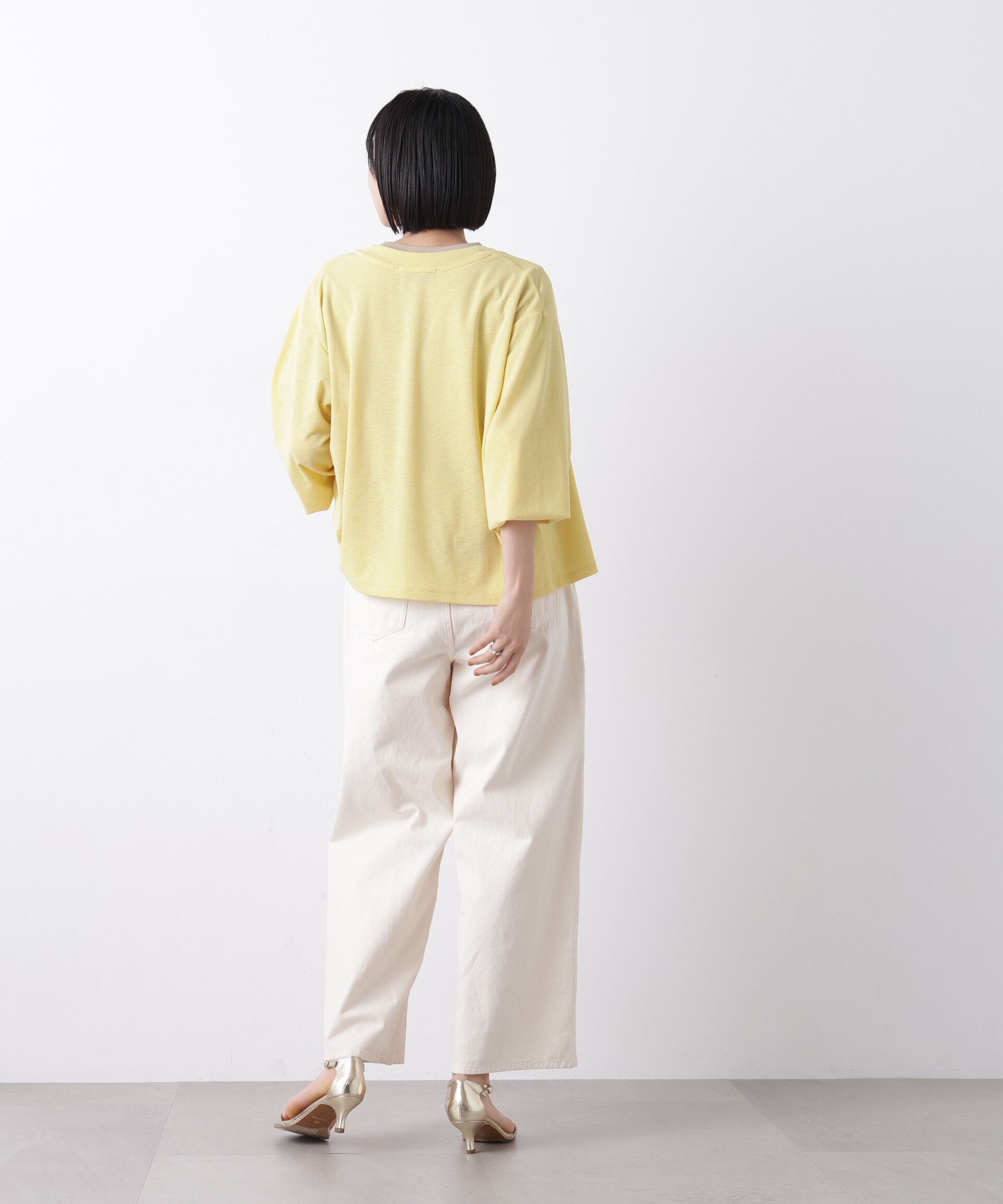 nano･universe「シアーカットVネックカーディガン」|Tシャツ・カットソー|