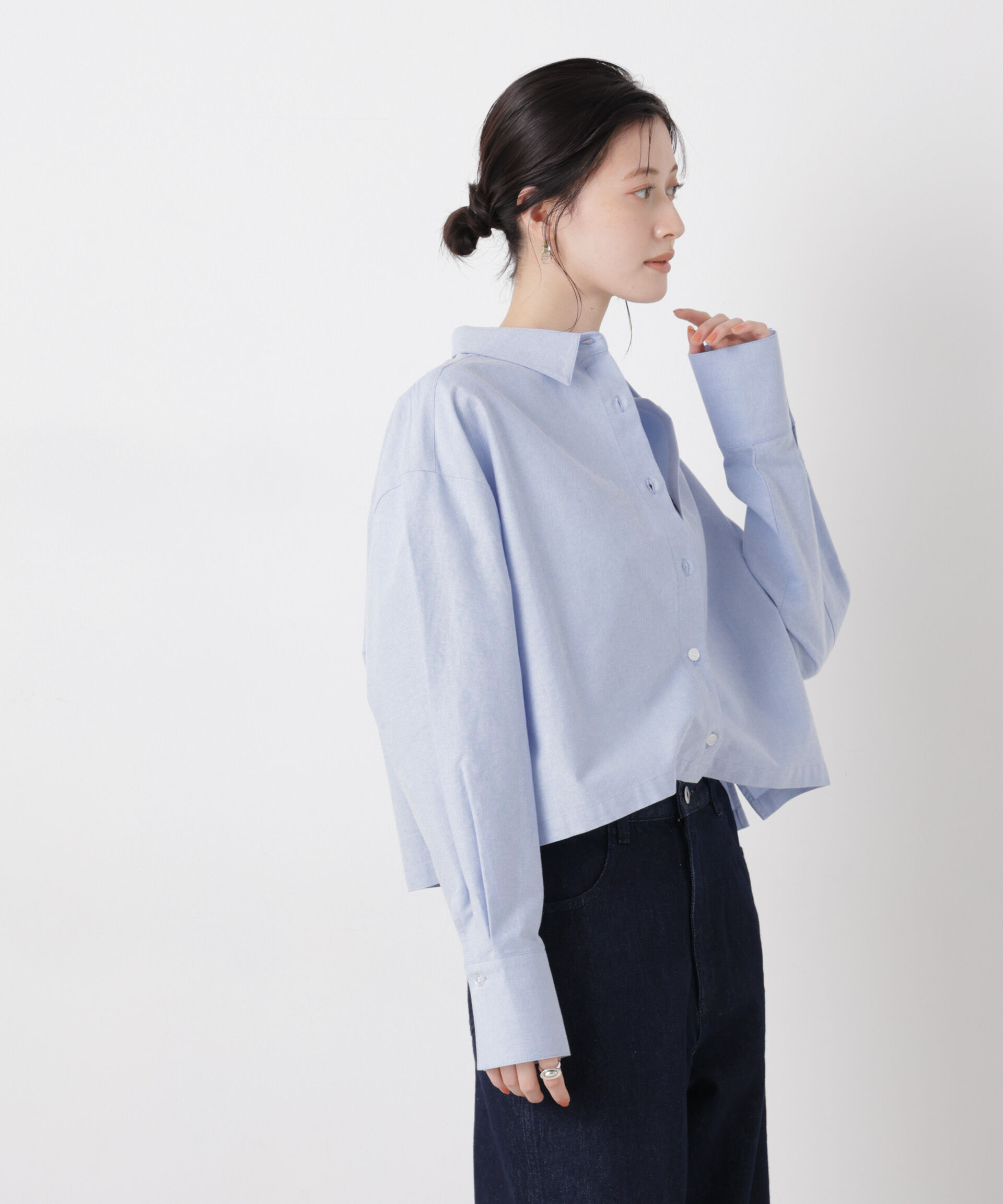 nano･universe「オックスクロップドシャツ」|シャツ・ブラウス|