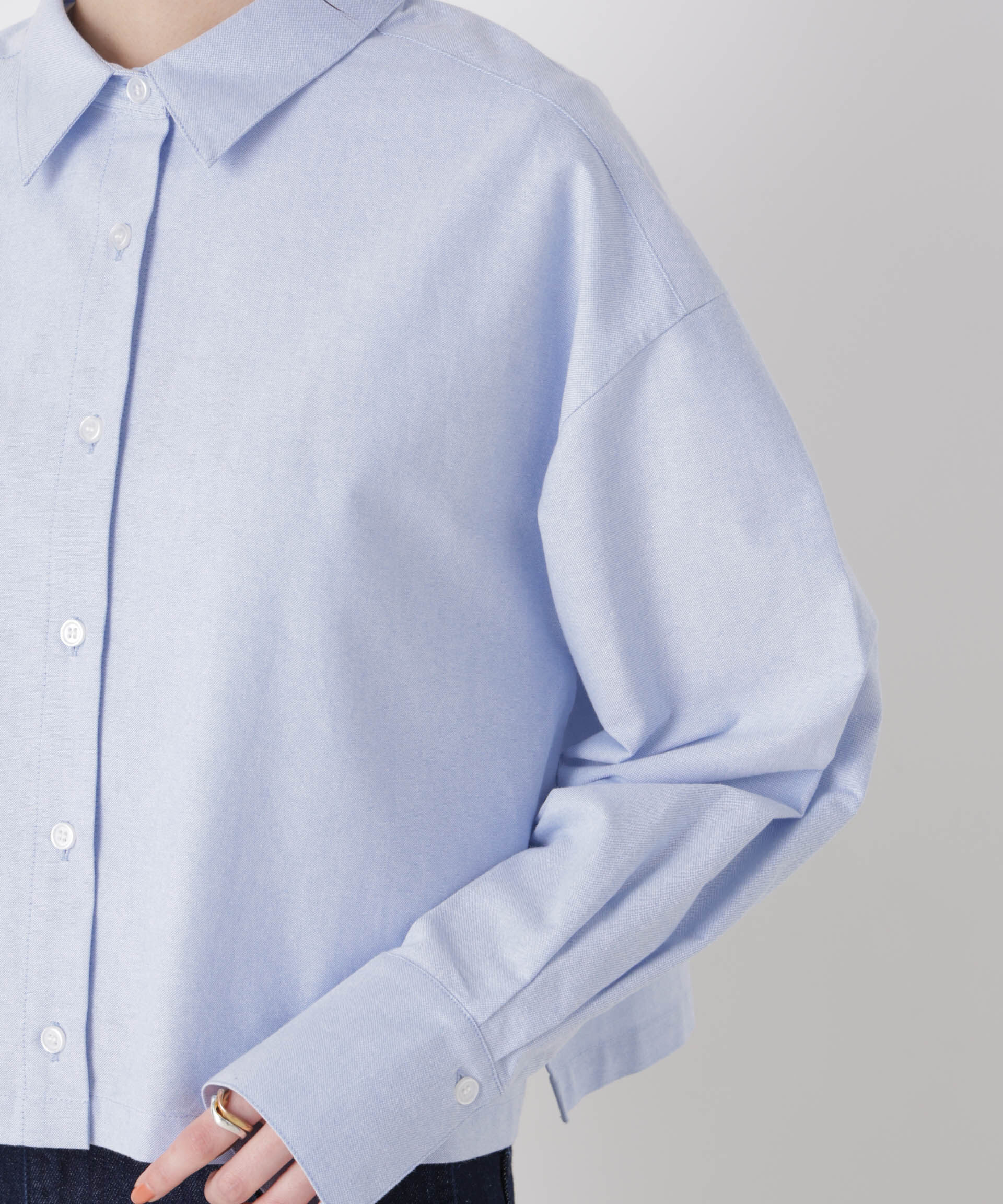 nano･universe「オックスクロップドシャツ」|シャツ・ブラウス|