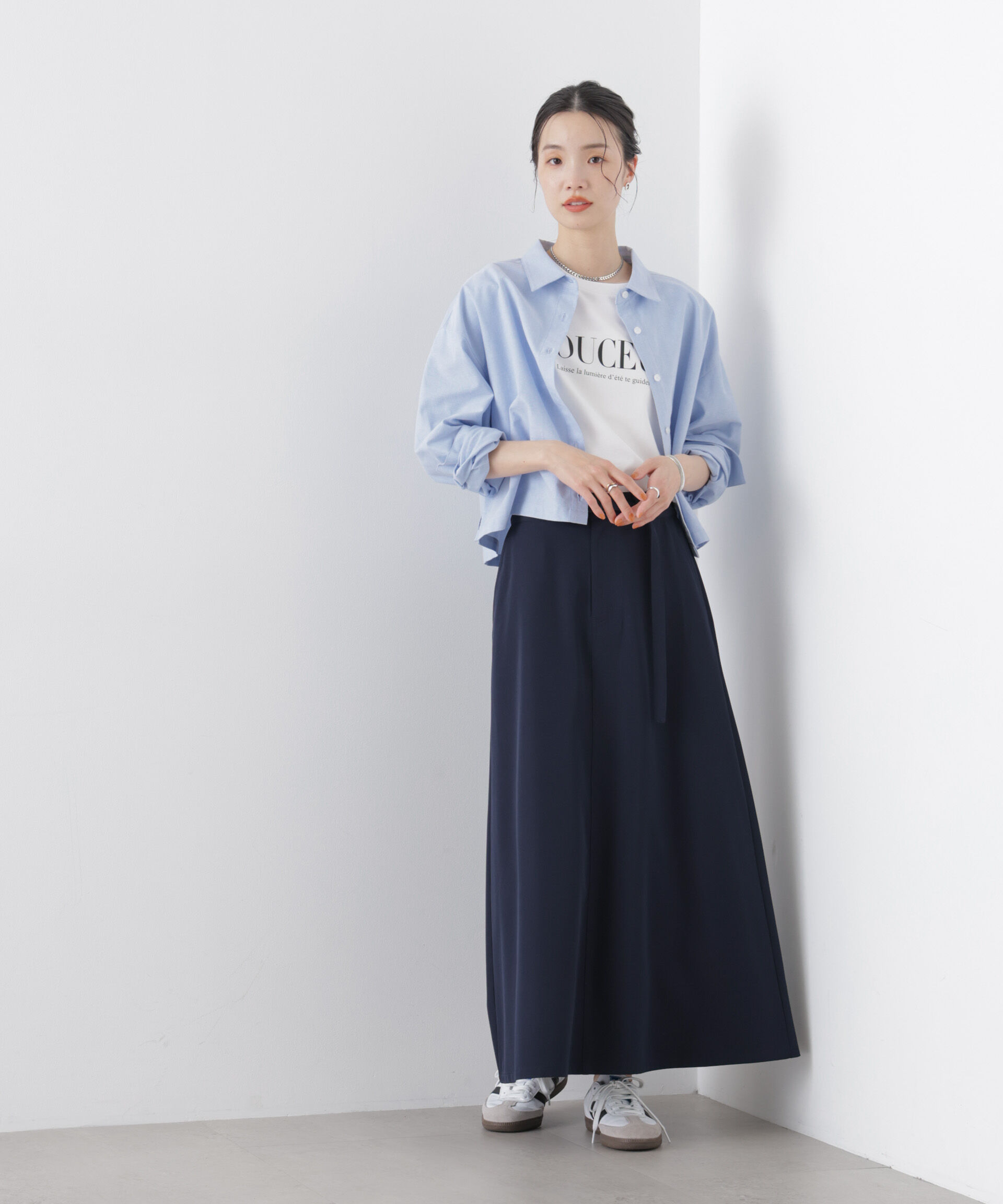 nano･universe「オックスクロップドシャツ」|シャツ・ブラウス|