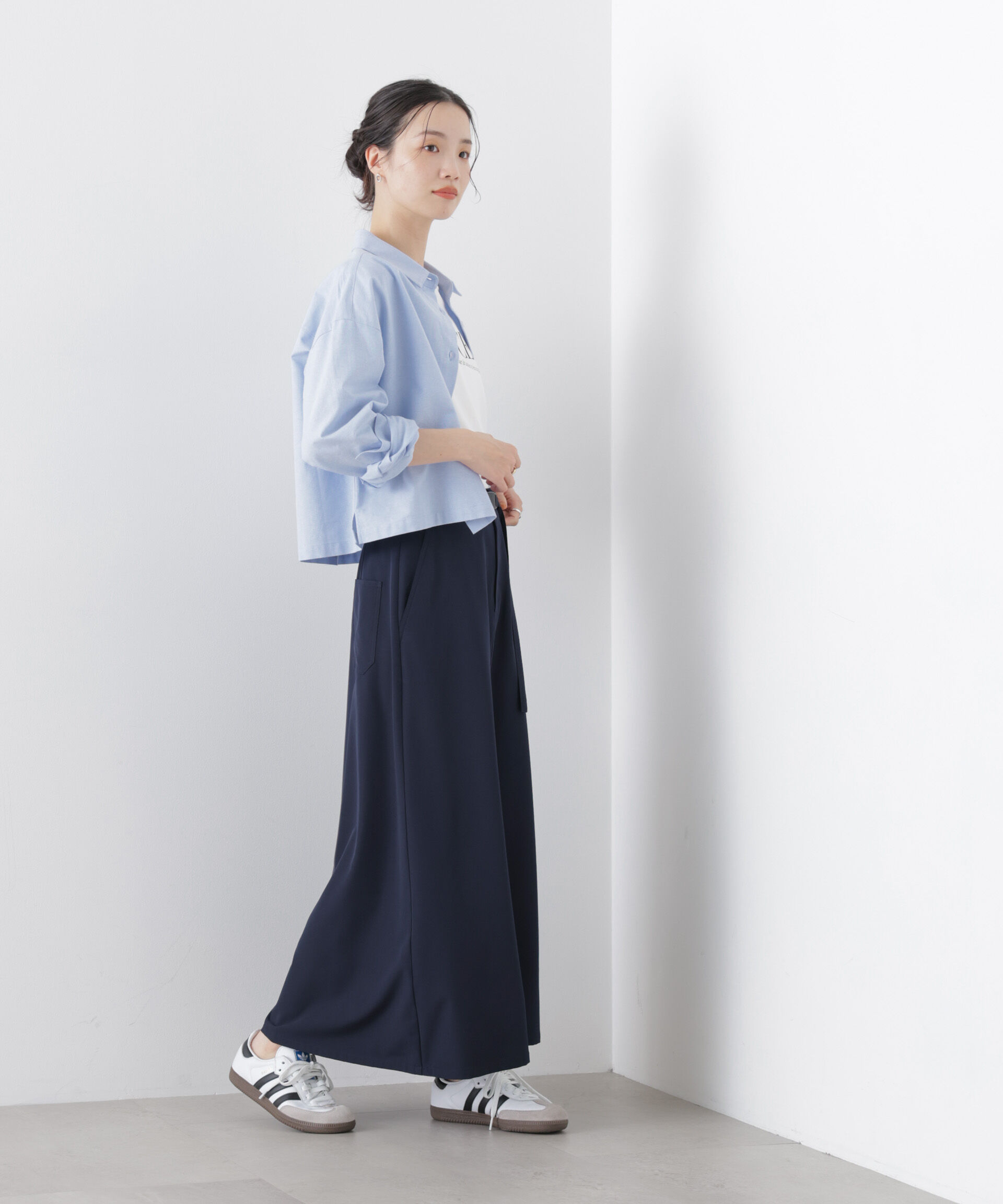 nano･universe「オックスクロップドシャツ」|シャツ・ブラウス|