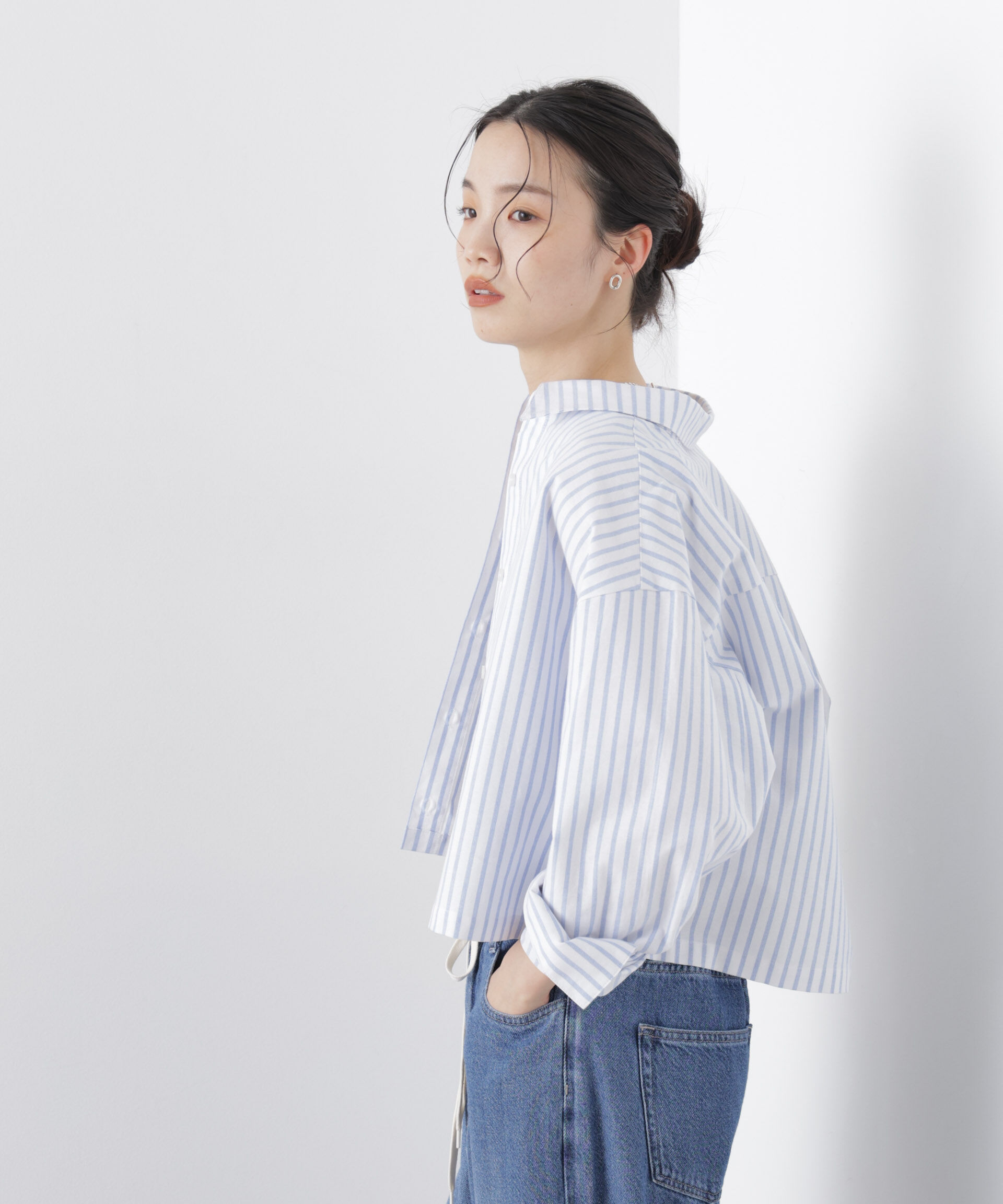 nano･universe「オックスクロップドシャツ」|シャツ・ブラウス|