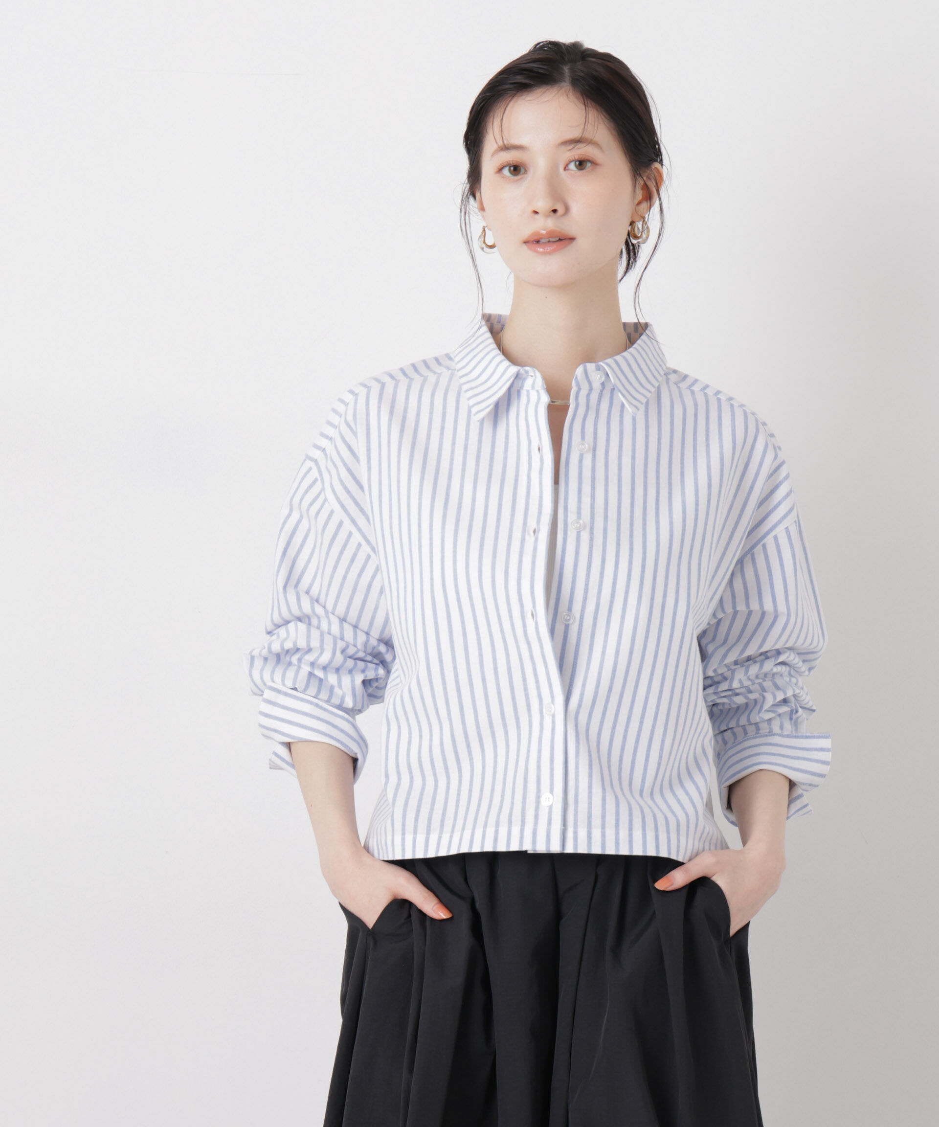 nano･universe「オックスクロップドシャツ」|シャツ・ブラウス|