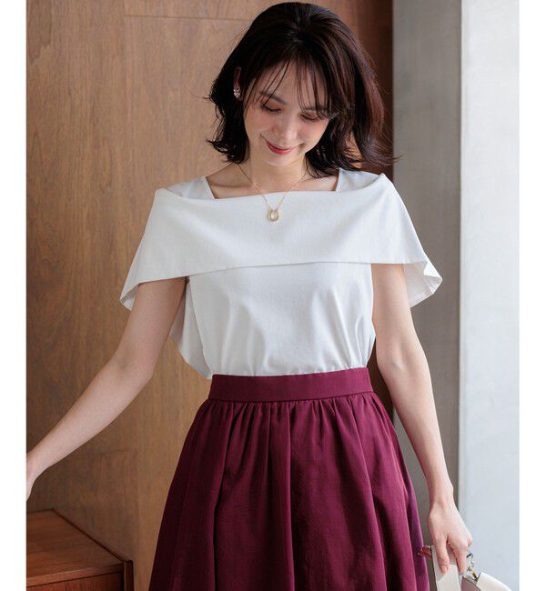 組曲「GIZAコットンオフショルダー カットソー」|Tシャツ・カットソー|